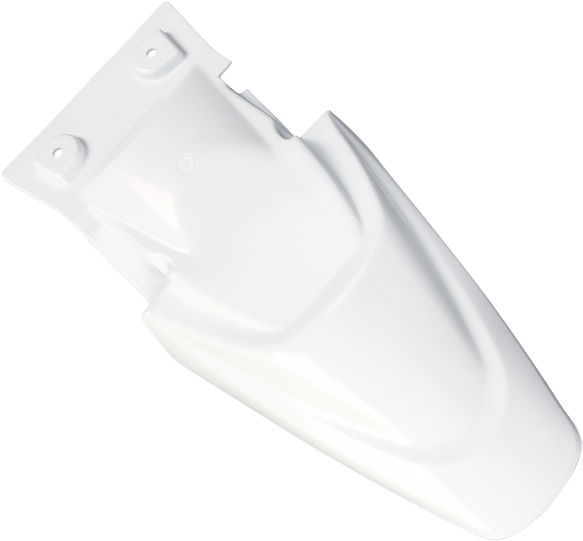 Acerbis white rear fender for Kawasaki KLX110 2010-2017 motorcycle, designed as a durable body part for off-road bikes.