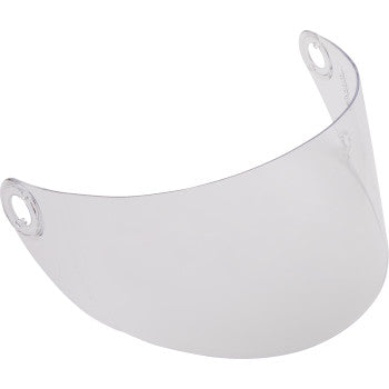 Clear shield for BILTWELL Gringo S and SV helmets, mounted on helmet with visible mounting points and reflective surface.