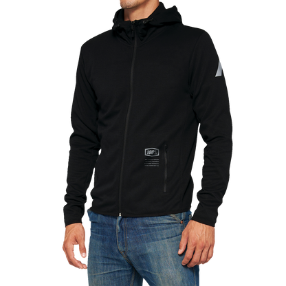 100% Viceroy Tech Zip Hoodie - Black - Medium 20037-00001 - Howling Moto