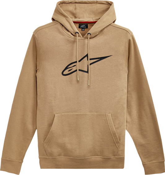 Alpinestars Ageless V2 hoodie in Sand and Black, 2XL, featuring a comfortable fit and stylish design, displayed on a plain background.