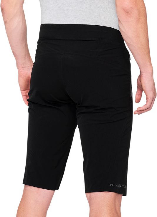 Black 100% Celium Shorts by Bill's Exhausts, US size 38, featuring durable fabric and modern design.