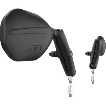 Bill's Exhausts RAM MOUNTS Tough-Mirror™ Kit with M10-1.25 bases, reverse mount, durable motorcycle mirror on a neutral background.