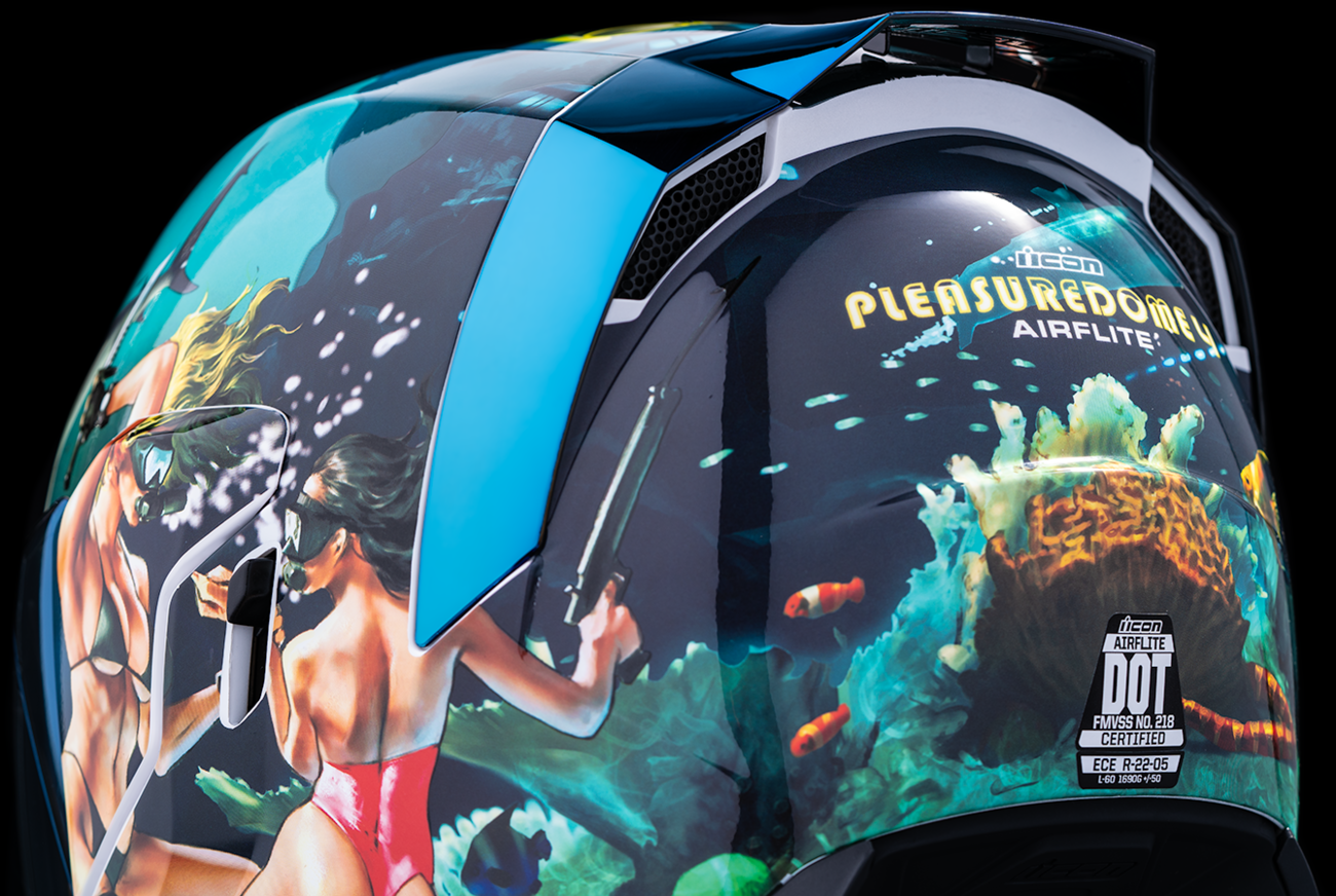 ICON Airflite™ Helmet - Pleasuredome4 - Blue - Small 0101-15001 - Howling Moto