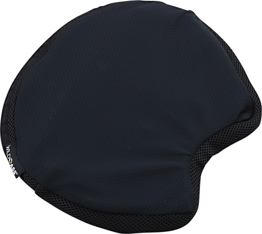 Bill's Exhausts Wild Ass Cushion Air Seat Lite saddle in black, designed for engine comfort and support.