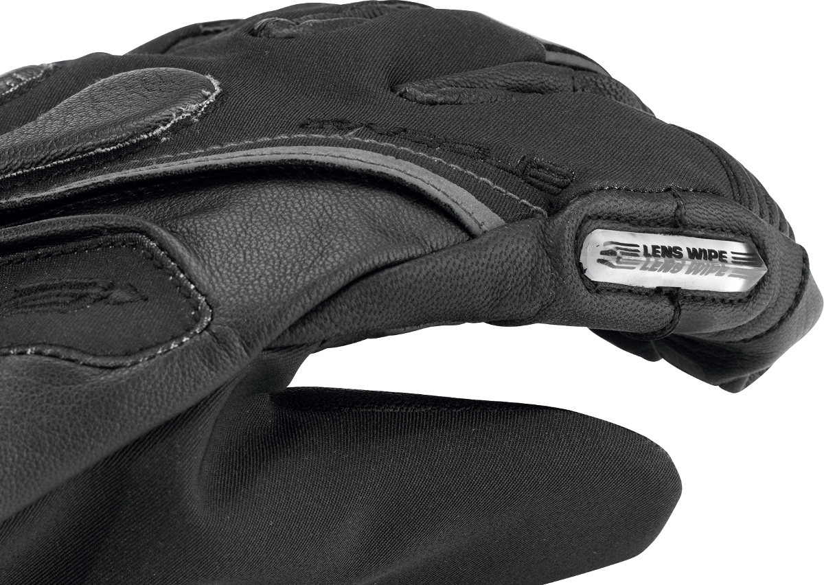 Black ARCTIVA Meridian Gloves in large size, showcasing durable outdoor gloves by Bill's Exhausts with textured grip details.