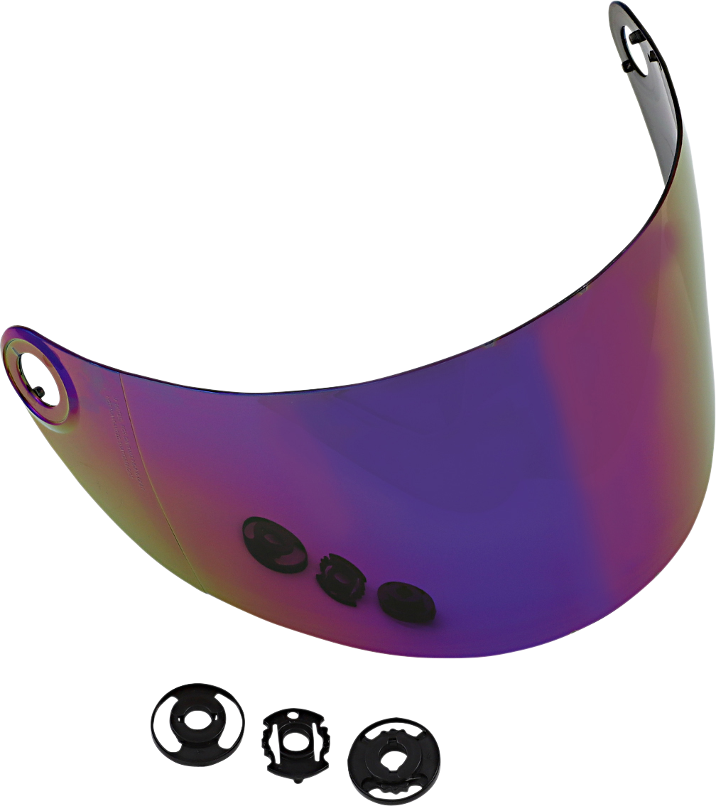 BILTWELL Gringo S Gen 2 helmet shield in flat rainbow mirror finish, designed for Bill's Exhausts motorcycle helmets.