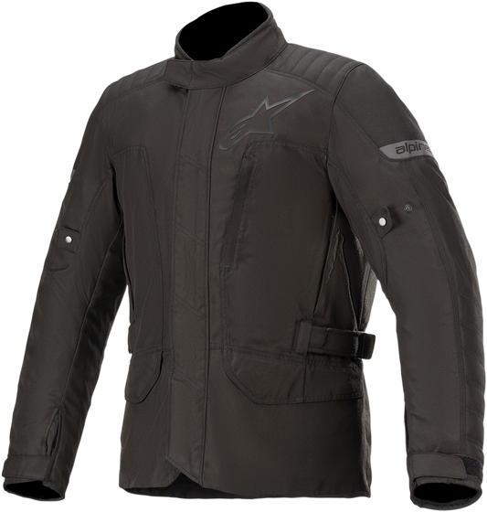 Alpinestars Gravity Drystar® motorcycle jacket in black, large size, featuring durable material and protective design.