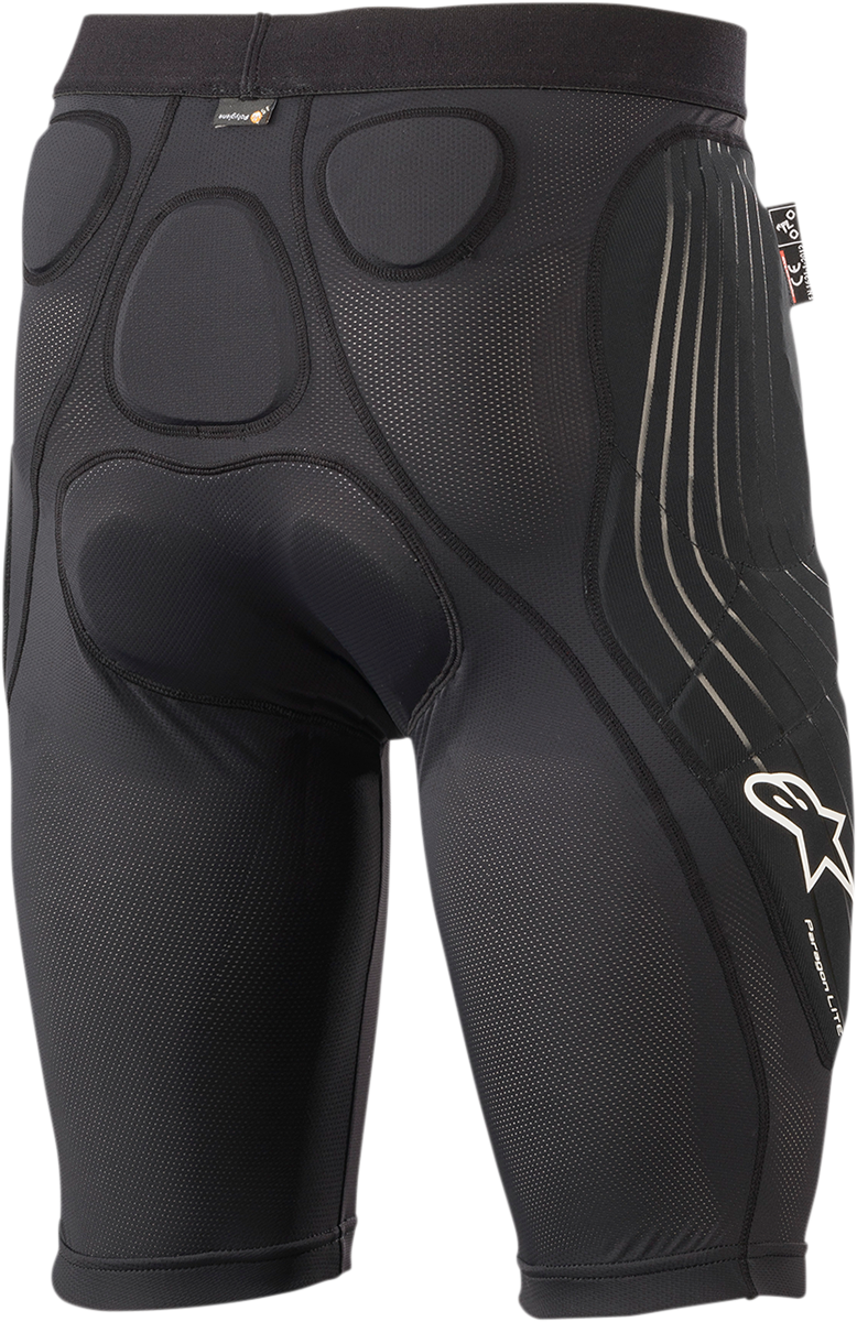 Alpinestars Paragon Lite Shorts in black, US size 36, featuring lightweight fabric and sporty design for motorcycle riding comfort.