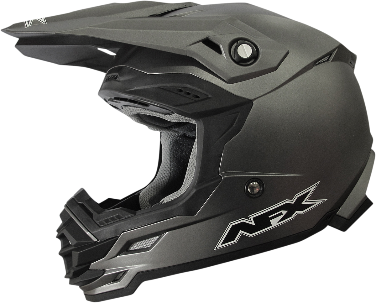 Bill's Exhausts AFX FX-19R Frost Gray XL helmet with clear visor and ventilation, designed for motorcycle riding.