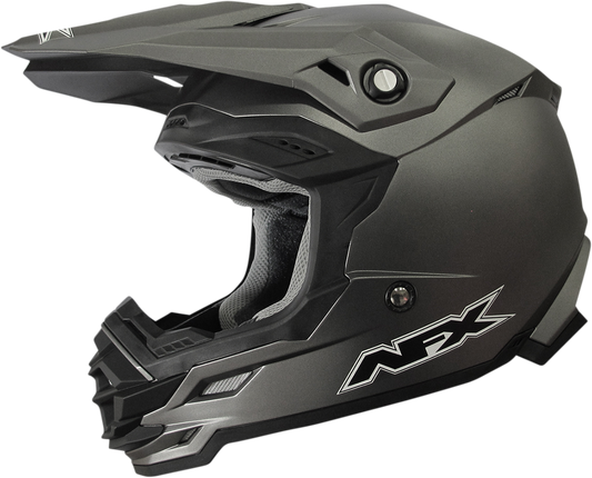 Bill's Exhausts AFX FX-19R helmet in Frost Gray, small size, showing the helmet's front view with clear visor and ventilation details.
