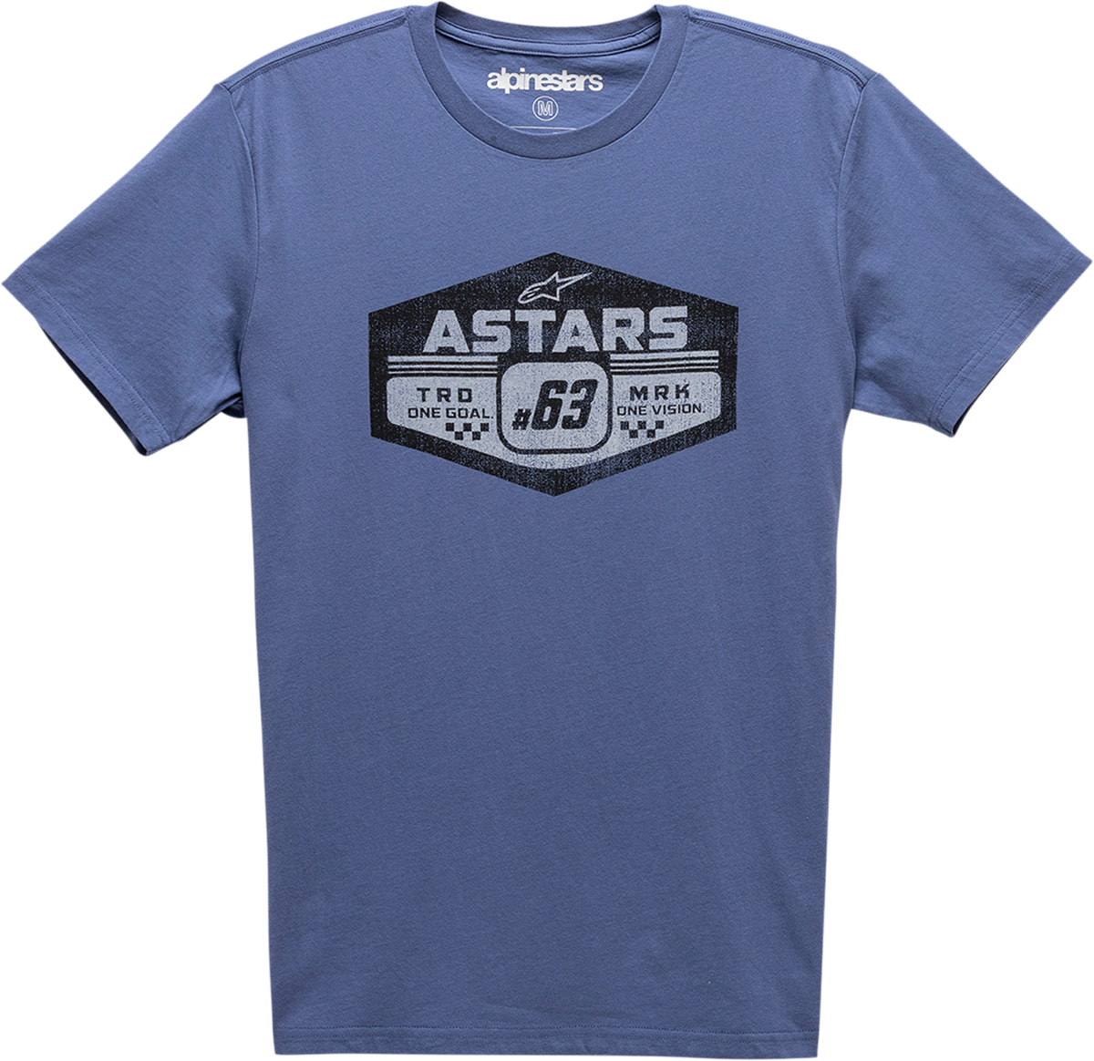 Blue Alpinestars Gripper T-Shirt in large size, featuring the Alpinestars logo and stylish casual fit.