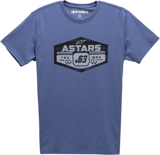 Blue Alpinestars Gripper T-Shirt in large size, featuring the Alpinestars logo and stylish casual fit.