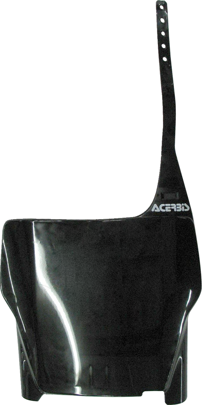 A black Acerbis front number plate for 2002-2003 CR125/250 motorcycles, featuring a sleek body design.