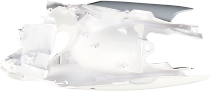 White Acerbis side panels for body of motorcycle, featuring sleek design and brand logo, compatible with specific models.