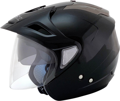 Bill's Exhausts AFX FX-50 helmet in gloss black, 2XL size, with a sleek, aerodynamic design and clear visor.