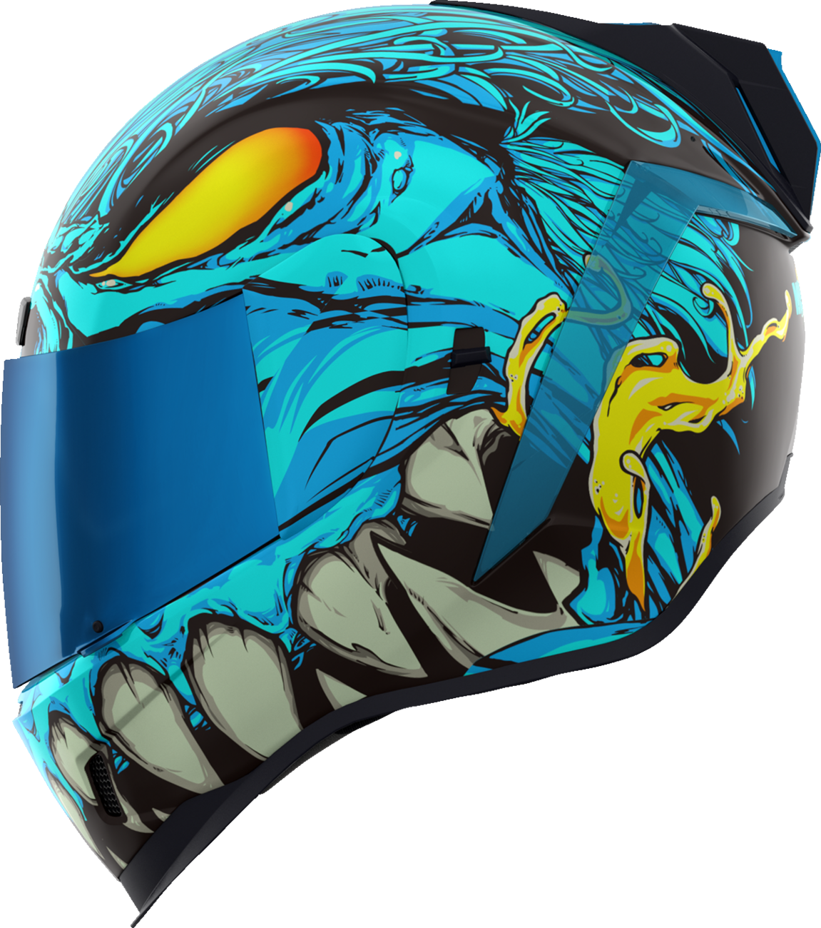 Light blue ICON Airform™ helmet with MIPS® technology in 2XL size, featuring a sleek design and adjustable straps.