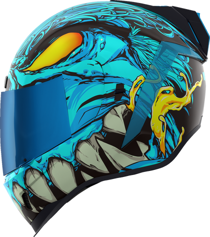 Light blue ICON Airform™ helmet with MIPS® technology in 2XL size, featuring a sleek design and adjustable straps.