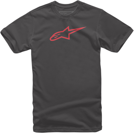Black and red ALPINESTARS Ageless T-Shirt in large size, featuring the brand's logo and casual fit, shown in the product image.