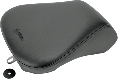 Bill's Exhausts SADDLEMEN Touring Pillion seat for FLSTN 2006-2017 motorcycle, shown on a Harley-Davidson touring bike.