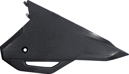 Black and metallic Acerbis side panels for motorcycle body, featuring a sleek design with visible mounting points and brand logo.