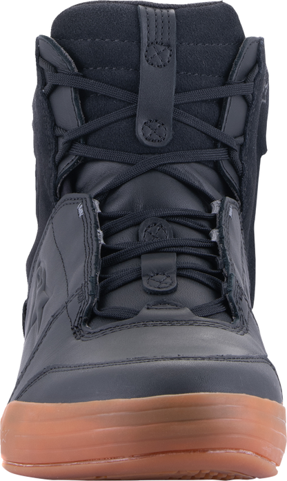 Alpinestars Chrome waterproof shoes in black and brown with US 7.5 size, featuring durable design and sleek style.