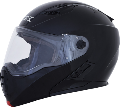 Gloss black AFX FX-111 helmet in 2XL size, featuring a sleek design and safety features, by Bill's Exhausts.