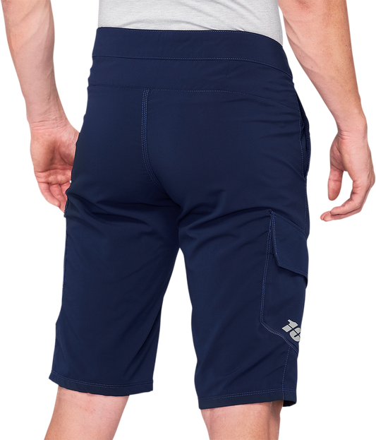 Bill's Exhausts Ridecamp Shorts in navy, US size 30, with a comfortable fit and casual design for outdoor activities.