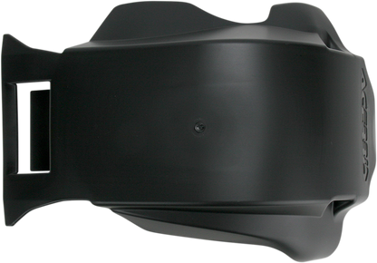 A black ACERBIS skid plate designed for CRF450X motorcycles, made of durable body material for protection.