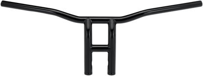 BILTWELL Tyson XL pullback handlebar in black, 10-inch width, designed for motorcycle handlebars, with a sleek, curved shape.