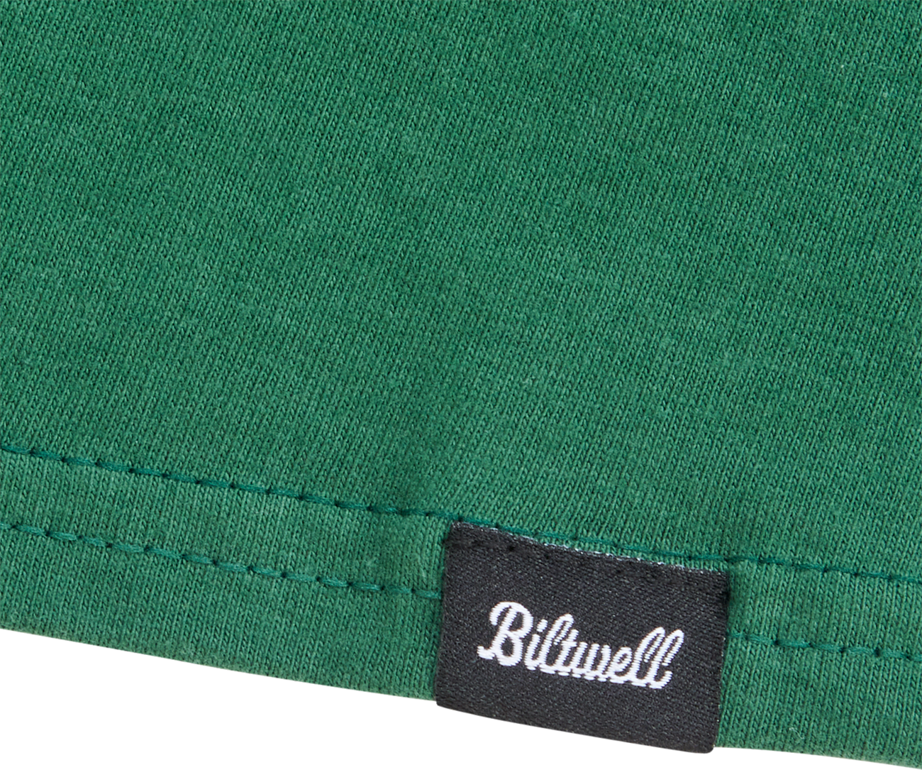 Bill's Exhausts BILTWELL Good Times T-Shirt in olive color, small size, featuring a casual graphic design on the front.