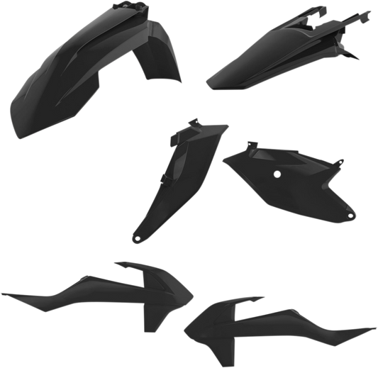 Black ACERBIS Standard Replacement Body Kit for motorcycles, designed for a sleek and durable body upgrade.