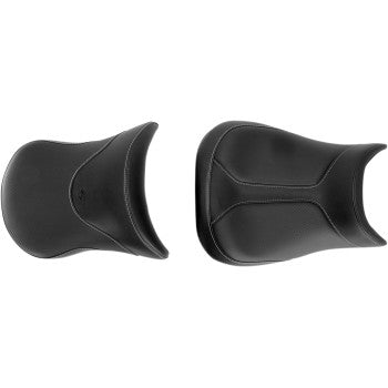 Black SADDLEMEN Adventure Tour Seat for BMW R1200GS 2013-2019, two-piece low-stitch motorcycle seat, designed for comfort.