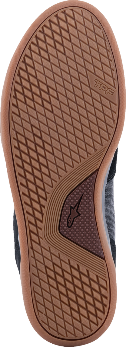 Alpinestars Ageless shoes in black, gray, and brown, US 10, showcasing stylish casual footwear with mixed color design.