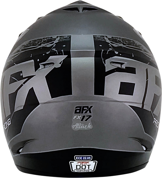 Bill's Exhausts AFX FX-17 Attack helmet in frost gray and matte black, size XL, with aerodynamic helmet design and ventilation features.
