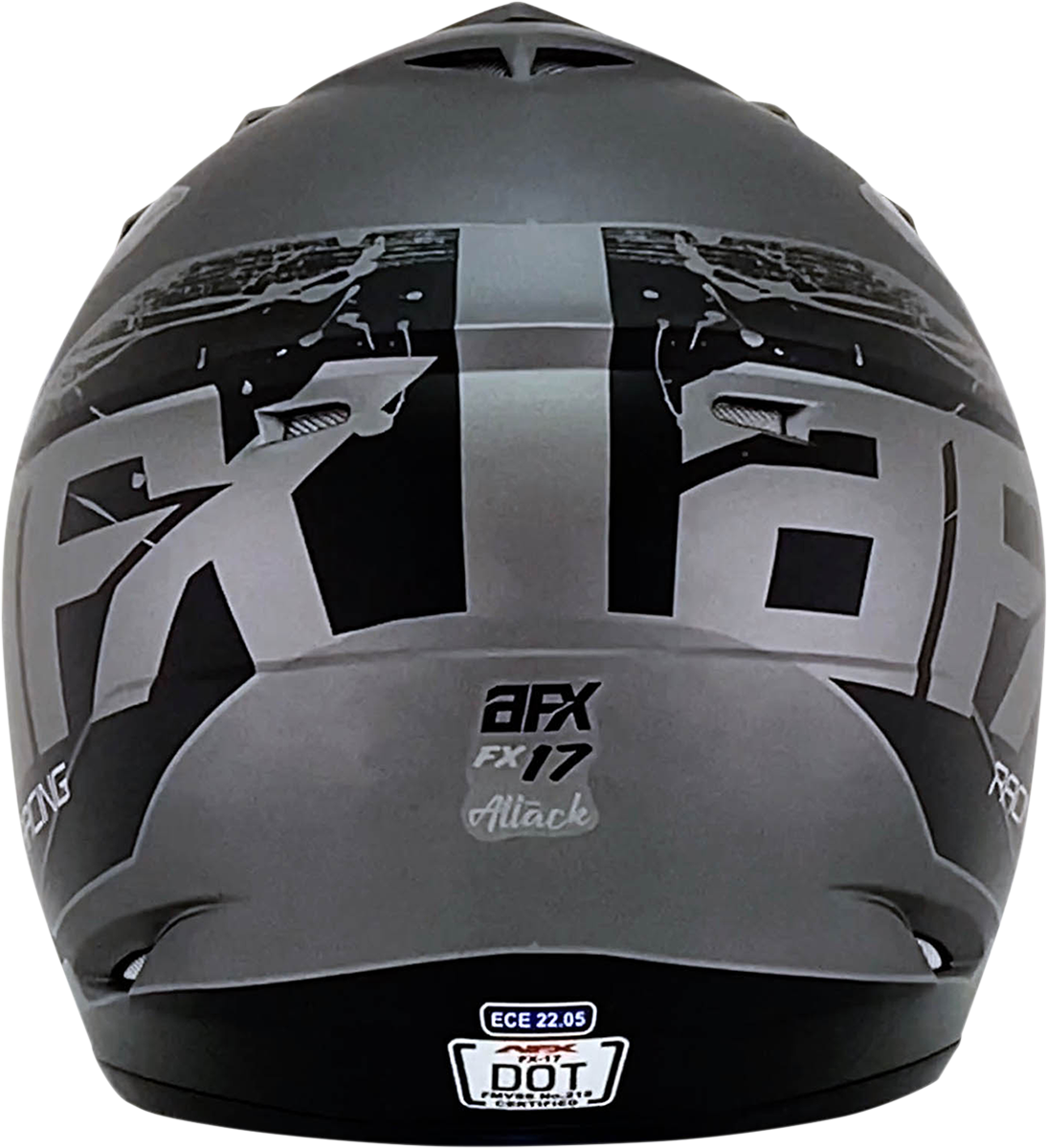 Bill's Exhausts AFX FX-17 helmet in attack frost gray and matte black, medium size, with a sleek aerodynamic design.