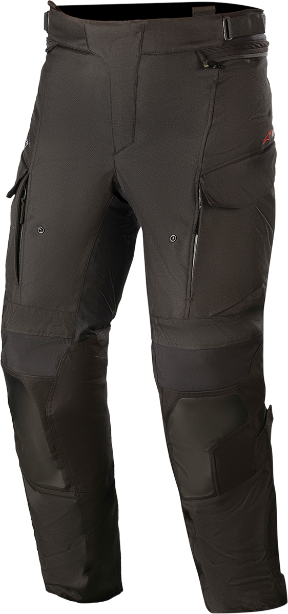 Black Alpinestars Andes v3 Drystar® motorcycle pants in 3XL with protective padding and durable fabric, designed for riding comfort.