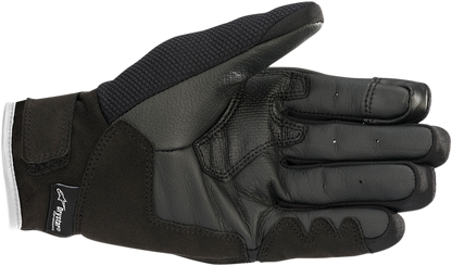 Alpinestars women Stella S-Max Drystar gloves in black and white, size XL, featuring protective knuckles and padded palms.