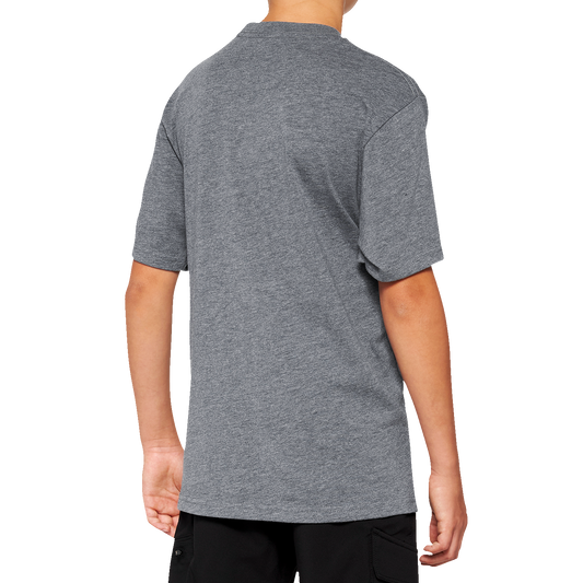 Bill's Exhausts 100% Youth Icon T-Shirt in Heather Gray, XL, featuring a casual fit and graphic design on soft cotton fabric.