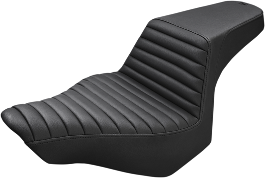 SADDLEMEN Step-Up Seat - Front Tuck-n-Roll - Black - FXSB 813-27-171
