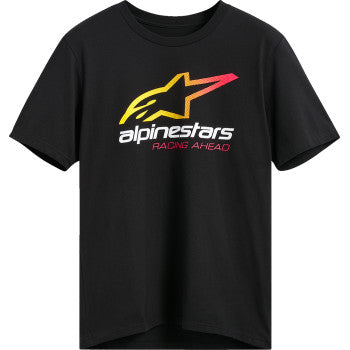 Alpinestars Aligned CSF T-Shirt in black, XL size, featuring the Alpinestars logo and design on the front, casual fit.