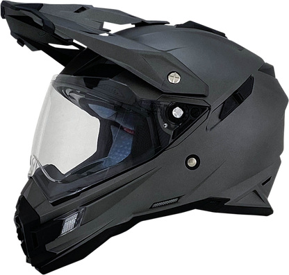Bill's Exhausts AFX FX-41DS Frost Gray helmet in small size, showing the aerodynamic helmet with ventilation and matte finish.