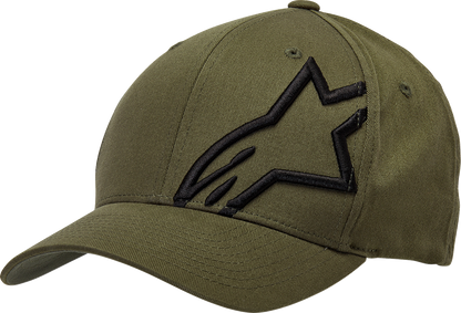 Alpinestars Corp Shift 2 hat in military black with large/XL size, featuring the Alpinestars logo and casual hat design.