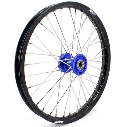 KKE 21 & 18 Enduro Rims for TM EN MX SMR 125-300 Blue Hub Black Rims - Howling Moto