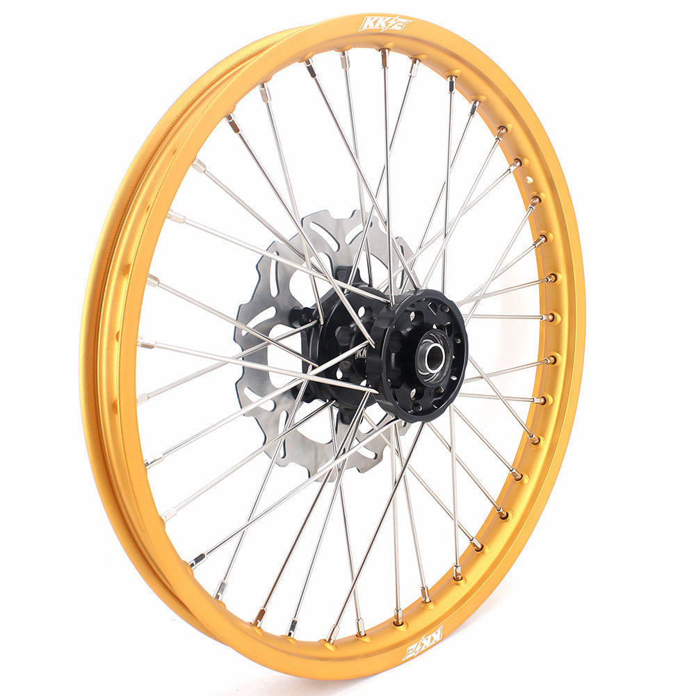 KKE 21 & 19 MX Gold Rims for Suzuki RM125 RM250 1996-2000 Black Hub - Howling Moto