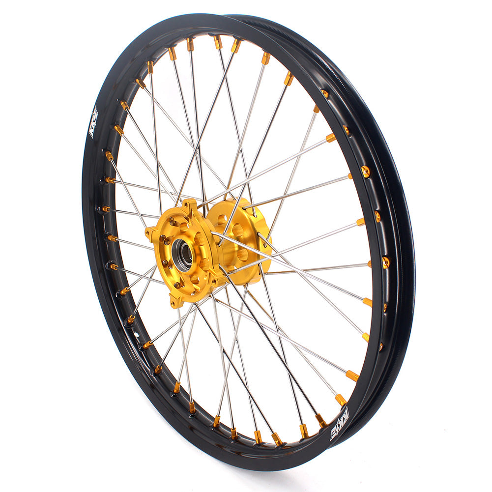 KKE 21 & 18 Enduro Rims for Suzuki RMZ250 2007-2022 RMZ450 2005 Gold Nipple - Howling Moto