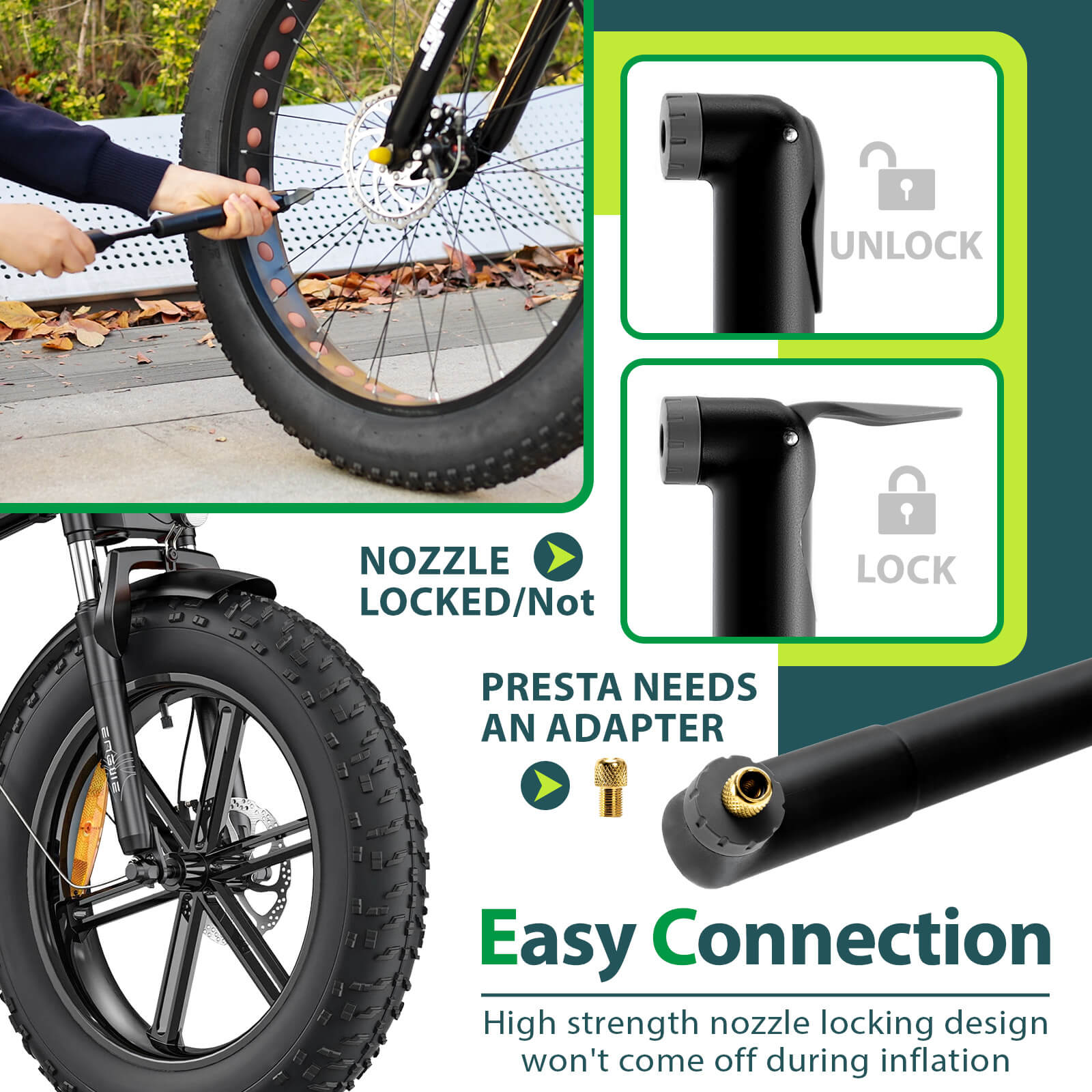 Hycline Mini Hand Pump for bicycles, 120 PSI, compact portable bike pump with pressure gauge and durable construction.