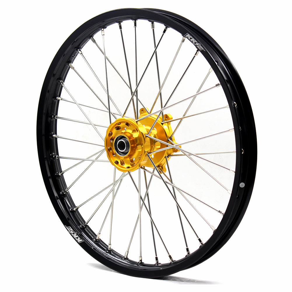 KKE 21 & 19 Wheels for Suzuki RMZ250 2007 RMZ450 2005-2024 Gold&Black - Howling Moto
