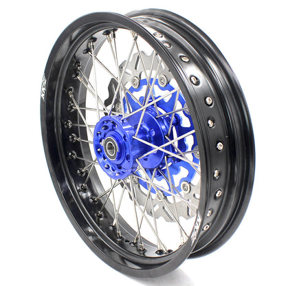 KKE 3.5/4.25*17inch For KAWASAKI KX250F KX450F 2006-2018 Supermoto Rims With Disc&Sprocket Blue - Howling Moto
