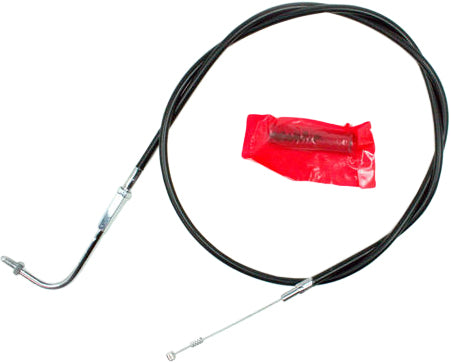 Black vinyl idle cable for motorcycle clutch and throttle control by MOTION PRO, part number 06-0061.