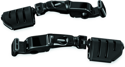 Kuryakyn Ergo II Trident Dually ISO Pegs with Long Arms for Honda GL1800 in gloss black, showing motorcycle foot pegs and mounting hardware